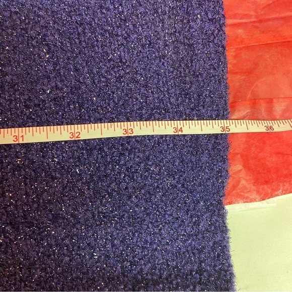 Amy Too! Vintage purple metallic knit short sleeve mini dress 18 1/2 - Picture 8 of 10